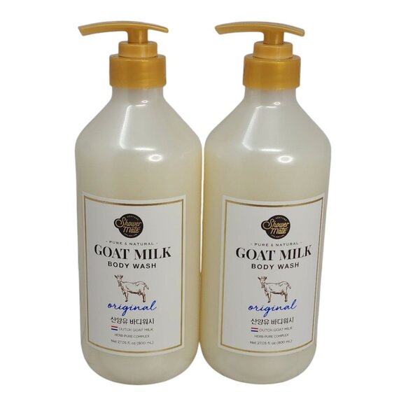 Aekyung Shower Mate 2 pks Goat Milk Body Wash Jumbo Gentle & 27oz Original Scent - Picture 5 of 5